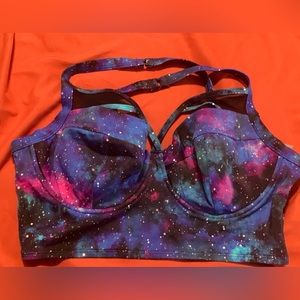 Torrid Longline Celestial Galaxy Space Print Swim Bikini Top size 0
